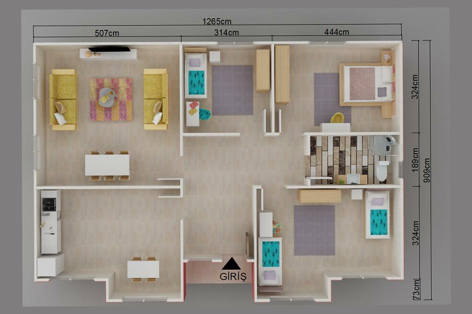 Kayseri Prefabrik 110 mt 3 Kayseri Prefabrik 110 mt - Görsel 3
