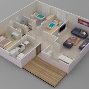 Kayseri Prefabrik 117 mt 5 117mt prefabrik ev plan1