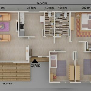 Kayseri Prefabrik 123 mt 8 123mt prefabrik ev plan
