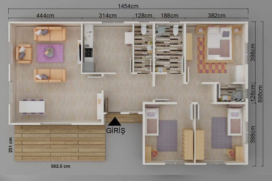 Kayseri Prefabrik 123 mt 4 Kayseri Prefabrik 123 mt - Görsel 4