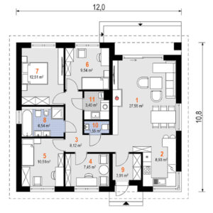 130 mt betonarme ev plan
