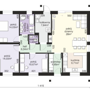 132 mt betonarme ev plan