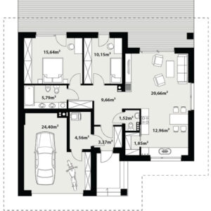 144 mt betonarme ev plan