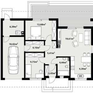 145 mt betonarme ev plan