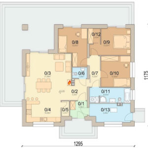 152 mt betonarme ev plan