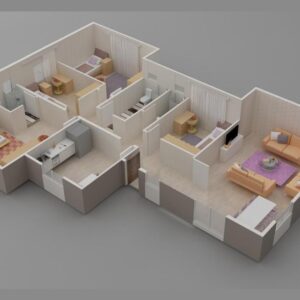 166mt prefabrik ev plan1