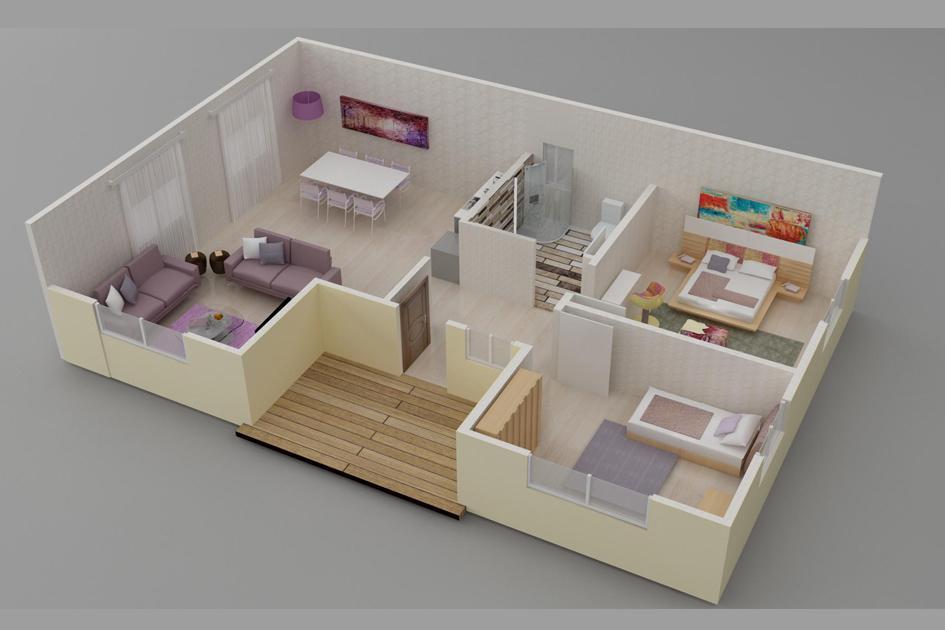 Kayseri Anahtar Teslim Prefabrik 73 mt 3 Kayseri Anahtar Teslim Prefabrik 73 mt - Görsel 3